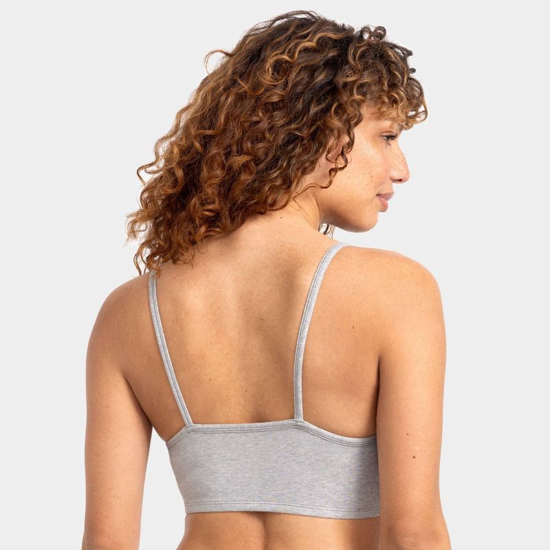 slide 5 of 7, Fruit of the Loom Women's 2pk Unbelievably Soft Cotton Spaghetti Strap Sports Bra - Black/Gray M, 2 ct