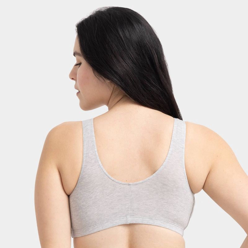 slide 4 of 7, Fruit of the Loom Women's Unbelievably Soft Cotton Front-Close Bra - Gray XXL, 1 ct