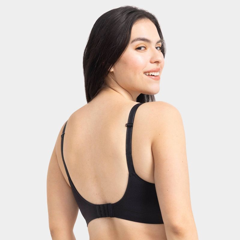 slide 5 of 7, Fruit of the Loom Women's 360° Stretch Seamless Smooth Support Wireless Bra - Black S, 1 ct