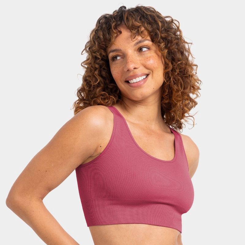 slide 3 of 6, Fruit of the Loom Women's 360° Stretch Seamless Comfort Longline Sports Bra - Lover's Knot M, 1 ct