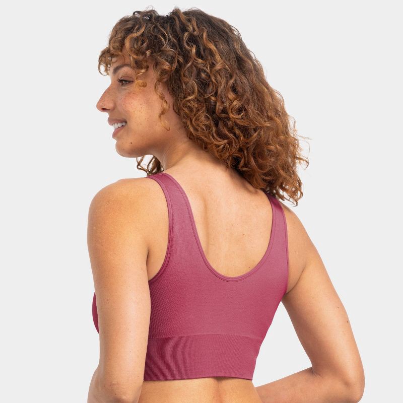 slide 4 of 6, Fruit of the Loom Women's 360° Stretch Seamless Comfort Longline Sports Bra - Lover's Knot M, 1 ct