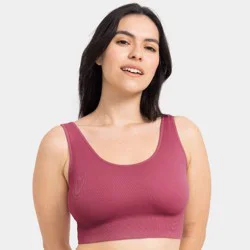 Fruit of the Loom Women's 360° Stretch Seamless Comfort Back Smoothing Longline Sports Bra - Lover's Knot XL