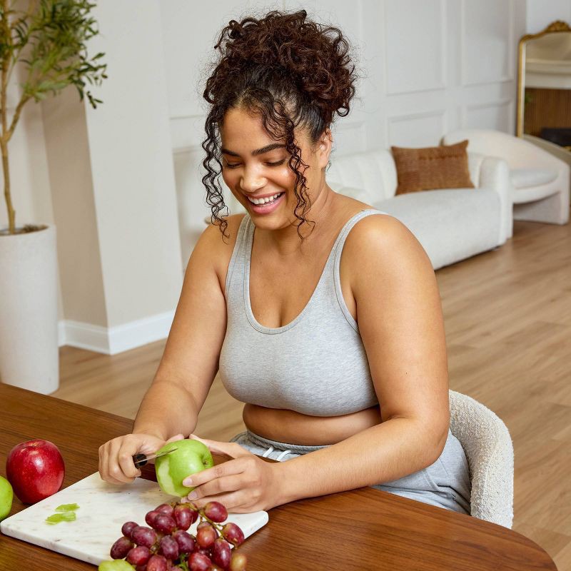 slide 7 of 8, Fruit of the Loom Women's Unbelievably Soft Cotton Tank Style Sports Bra 2pk - Black/Heather Gray L, 2 ct