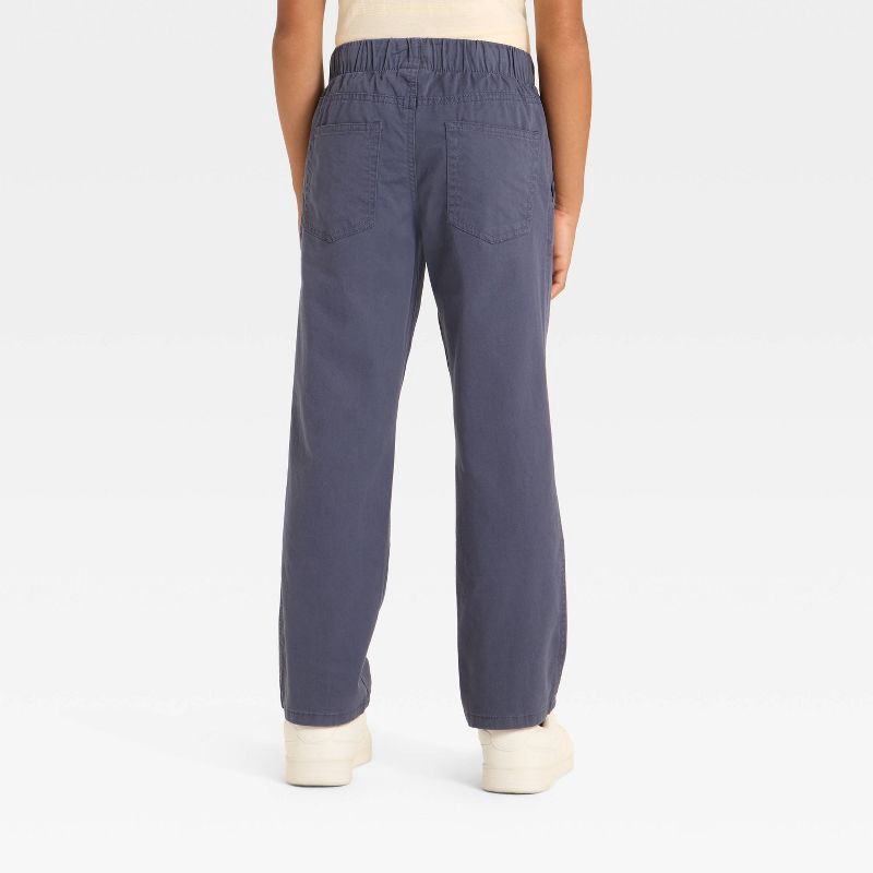 slide 2 of 3, Boys' Stretch Straight Fit Woven Pull-On Pants - Cat & Jack™ Blue 10, 1 ct
