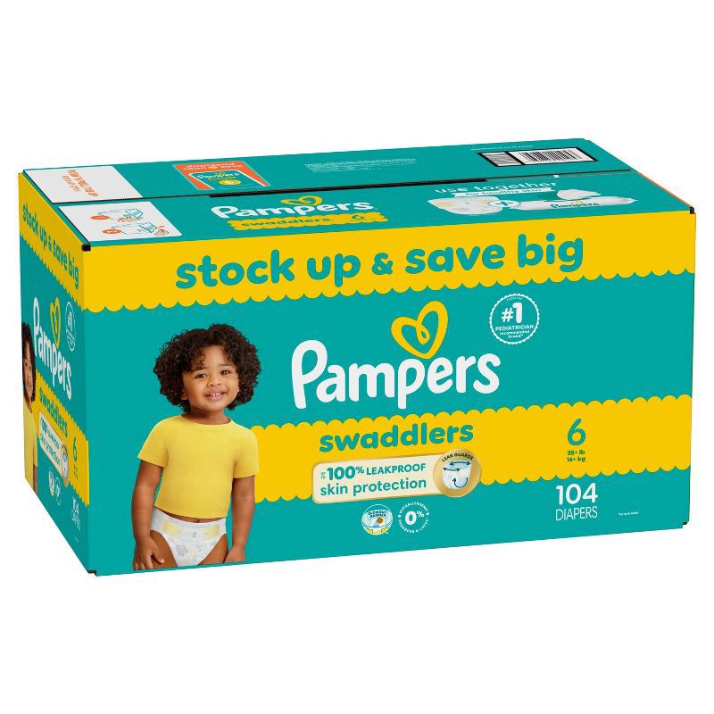 slide 16 of 16, Pampers Swaddlers Sensitive Disposable Diapers - Sie 6 - 104ct, 6 x 104 ct