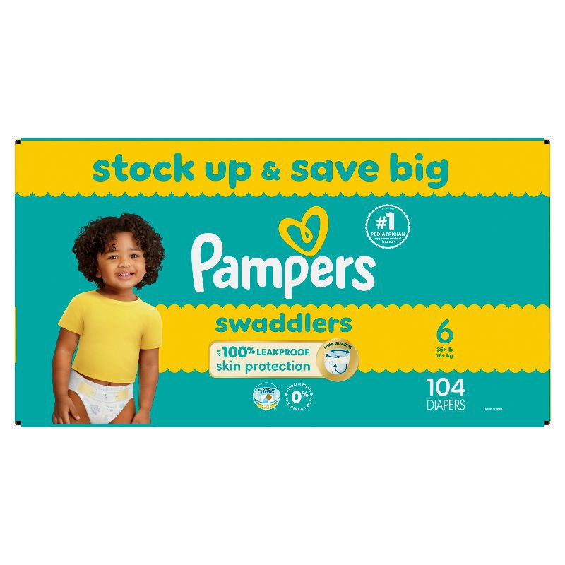 slide 15 of 16, Pampers Swaddlers Sensitive Disposable Diapers - Sie 6 - 104ct, 6 x 104 ct