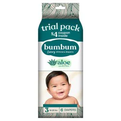 bumbum Luxury Skincare Disposable Diapers - Size 3 - 6ct