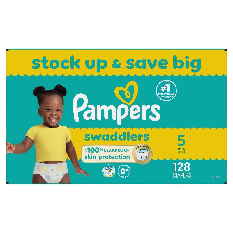 slide 15 of 16, Pampers Swaddlers Sensitive Disposable Diapers - Size 5 - 128ct, 5 pk; 128 ct