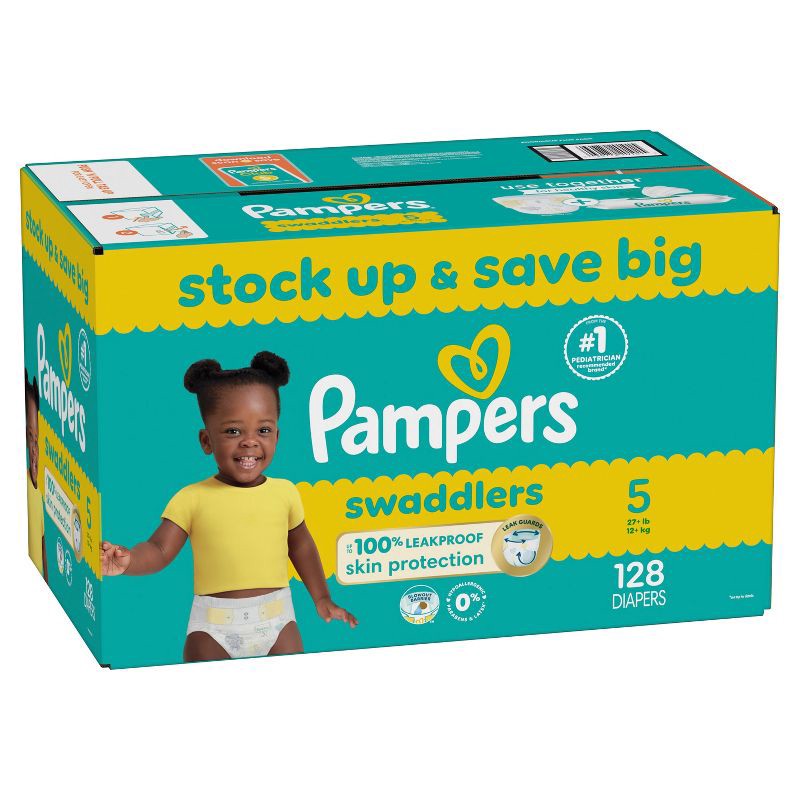 slide 16 of 16, Pampers Swaddlers Sensitive Disposable Diapers - Size 5 - 128ct, 5 pk; 128 ct