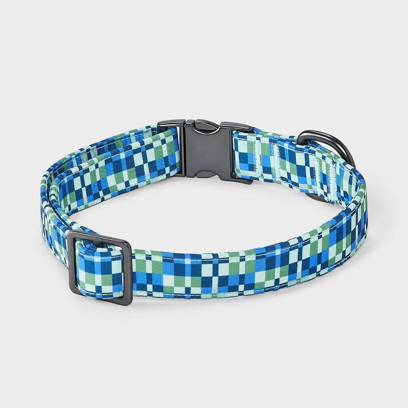 slide 2 of 3, Fashion Geo Check Dog Collar - Boots & Barkley™ M, 1 ct