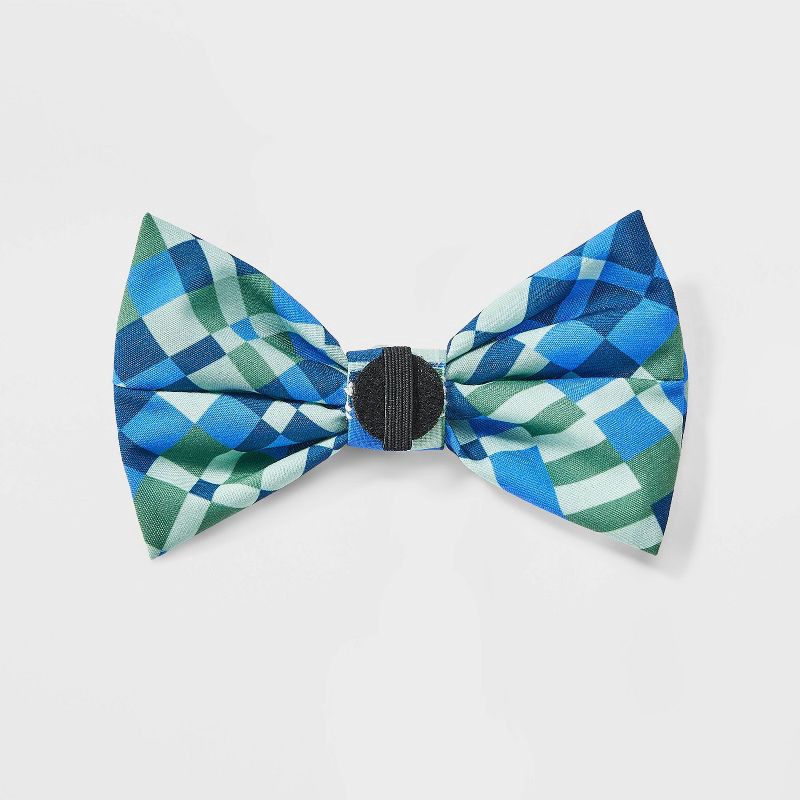 slide 3 of 3, Geo Check Dog Bowtie - Boots & Barkley™ One Size Fits Most, 1 ct