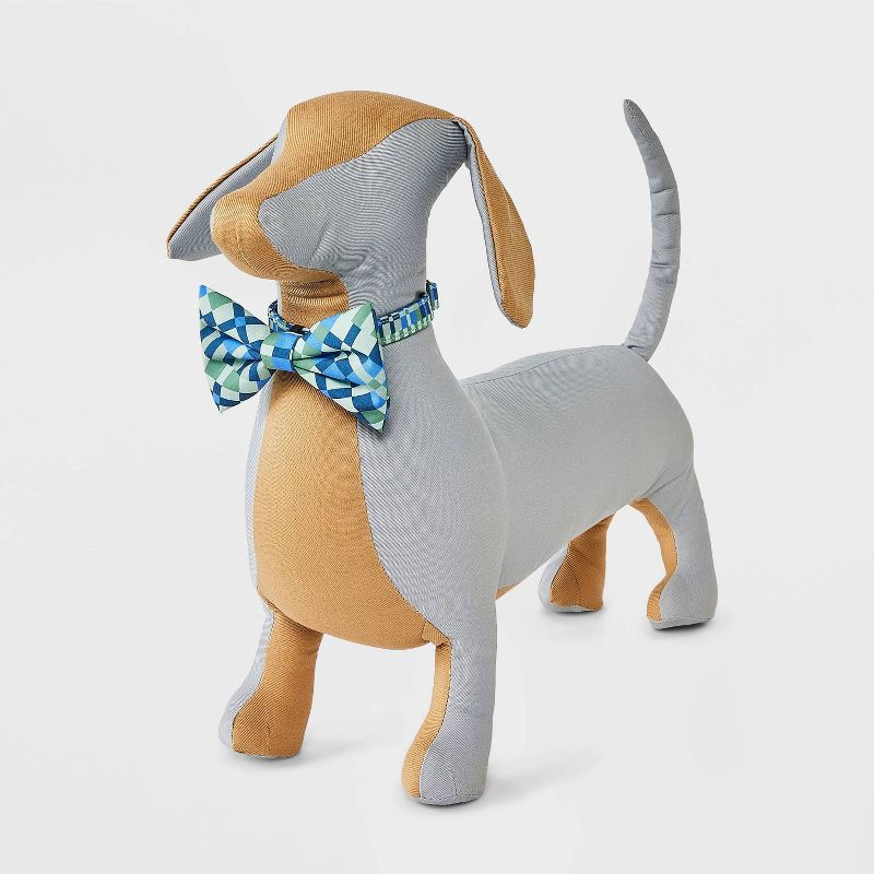 slide 1 of 3, Geo Check Dog Bowtie - Boots & Barkley™ One Size Fits Most, 1 ct