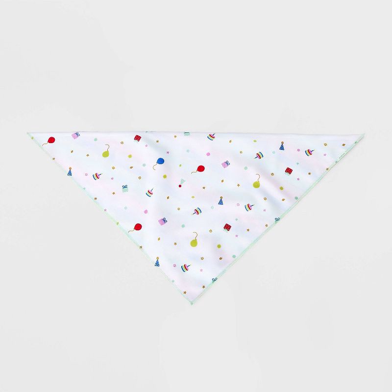 slide 4 of 4, Birthday Reversible Dog Bandana - Boots & Barkley™ White One Size Fits Most, 1 ct