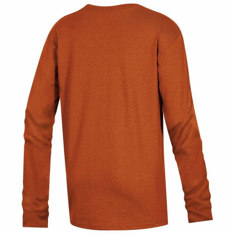 slide 2 of 3, NCAA Texas Longhorns Boys' Long Sleeve T-Shirt - M: Cotton-Polyester Jersey Pullover, 1 ct