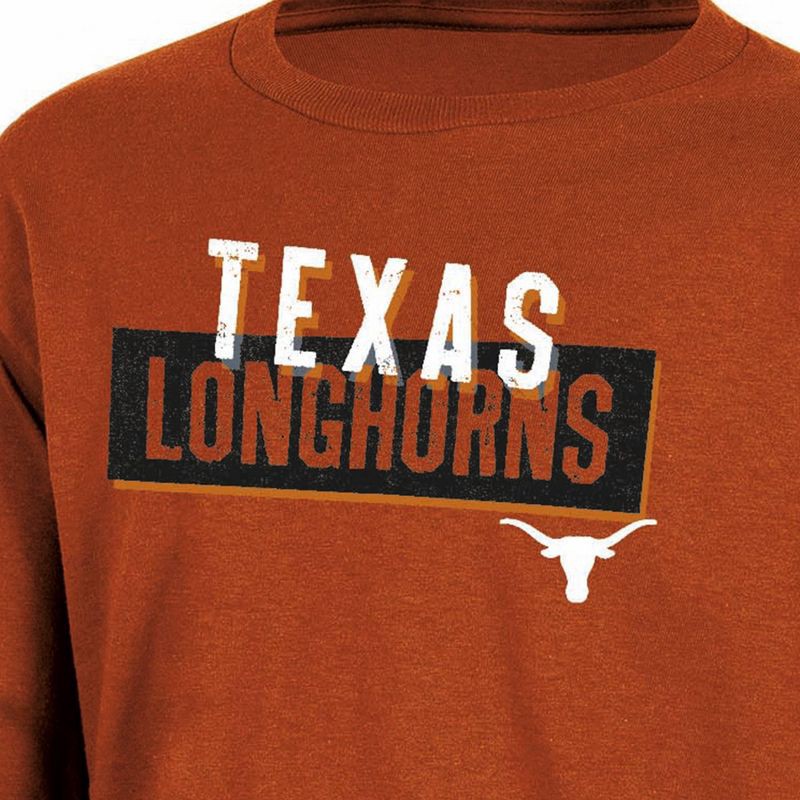 slide 3 of 3, NCAA Texas Longhorns Boys' Long Sleeve T-Shirt - M: Cotton-Polyester Jersey Pullover, 1 ct