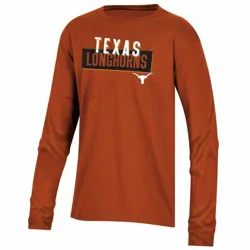 NCAA Texas Longhorns Boys' Long Sleeve T-Shirt - M: Cotton-Polyester Jersey Pullover