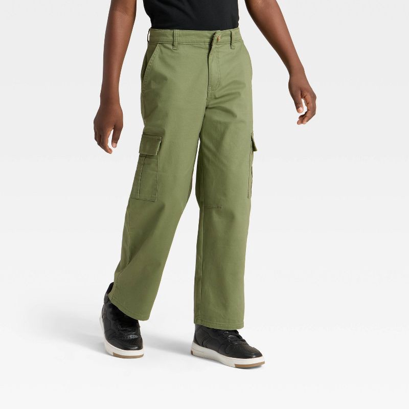 Boys' Baggy Cargo Pants - Cat & Jack™ Green 14 | Shipt
