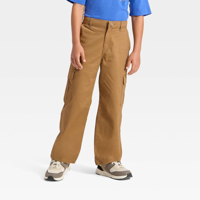 slide 1 of 3, Boys' Baggy Cargo Pants - Cat & Jack™ Brown 5, 1 ct