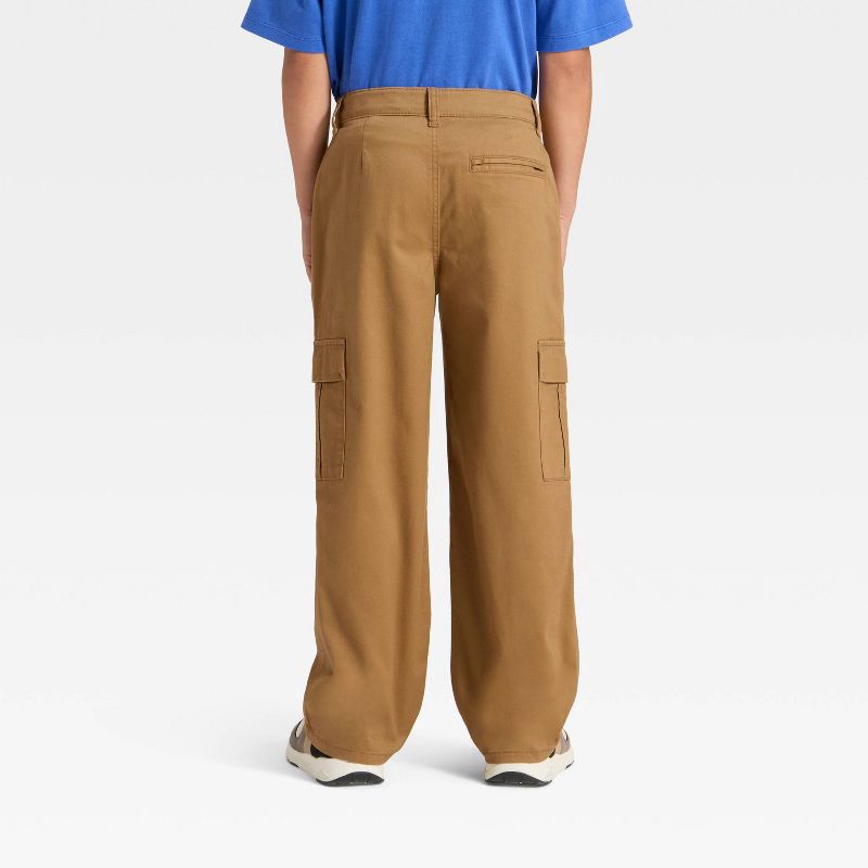 slide 2 of 3, Boys' Baggy Cargo Pants - Cat & Jack™ Brown 10, 1 ct