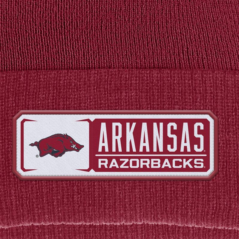 slide 3 of 3, NCAA Arkansas Razorbacks Cuffed Pom Hat, 1 ct