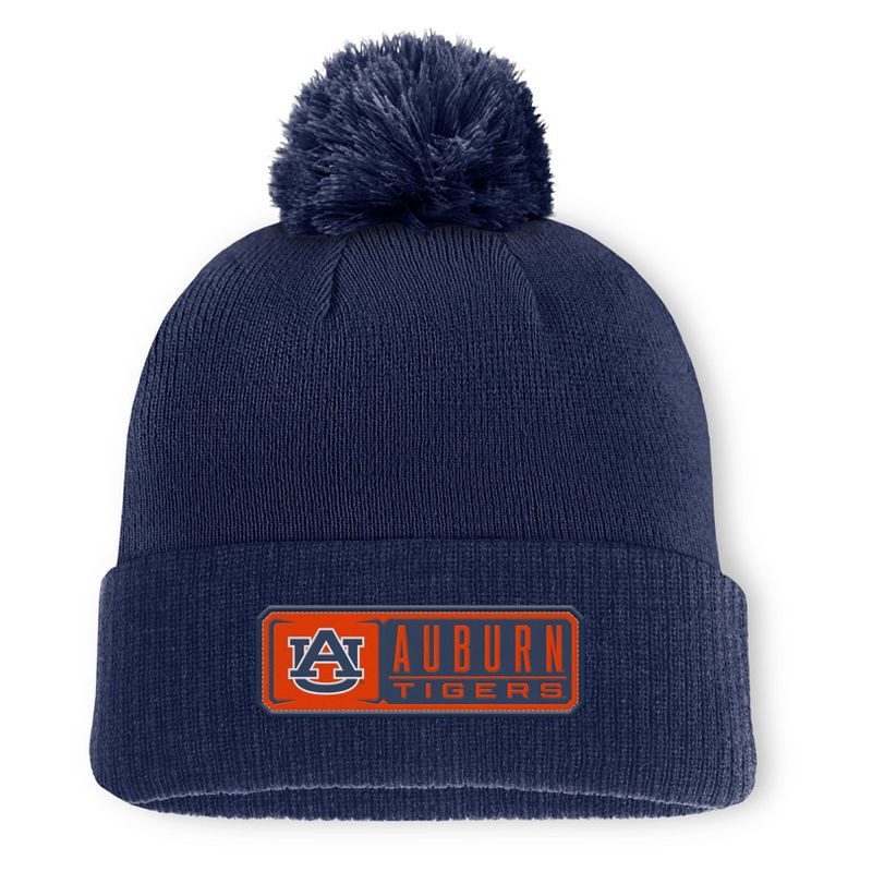 slide 1 of 3, NCAA Auburn Tigers Cuffed Pom Hat, 1 ct