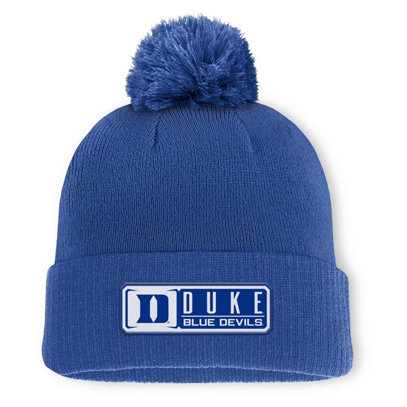 slide 1 of 3, NCAA Duke Blue Devils Cuffed Pom Hat, 1 ct