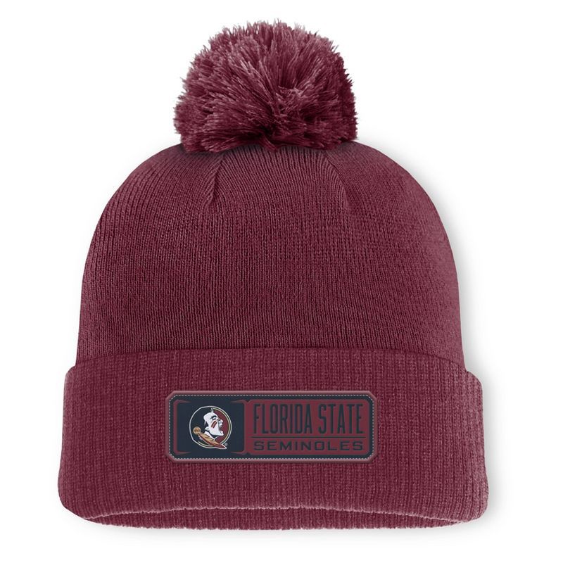 slide 1 of 3, NCAA Florida State Seminoles Cuffed Pom Hat, 1 ct