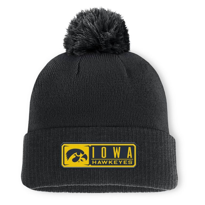 slide 1 of 3, NCAA Iowa Hawkeyes Cuffed Pom Hat, 1 ct