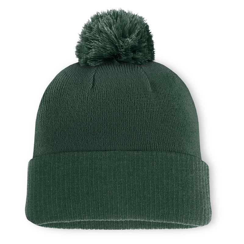 slide 2 of 3, NCAA Michigan State Spartans Cuffed Pom Hat, 1 ct