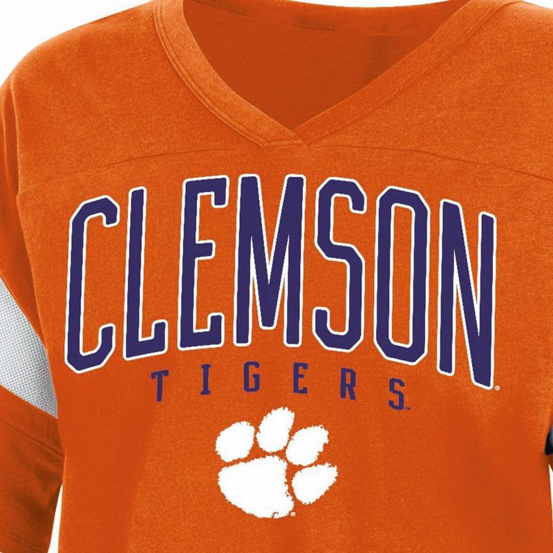 slide 3 of 3, NCAA Clemson Tigers Women's Jersey T-Shirt - M, 1 ct