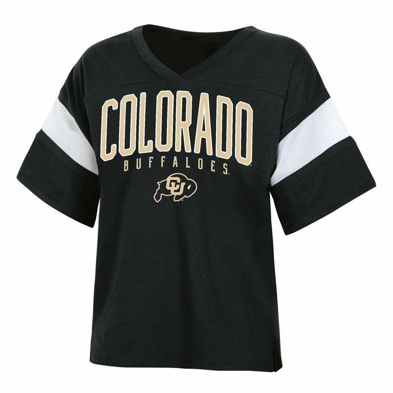 slide 1 of 3, NCAA Colorado Buffaloes Women's Jersey T-Shirt - M, 1 ct