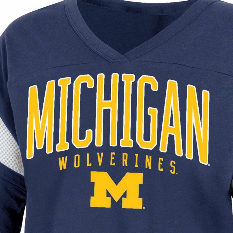 slide 3 of 3, NCAA Michigan Wolverines Women's Jersey T-Shirt - XL, 1 ct