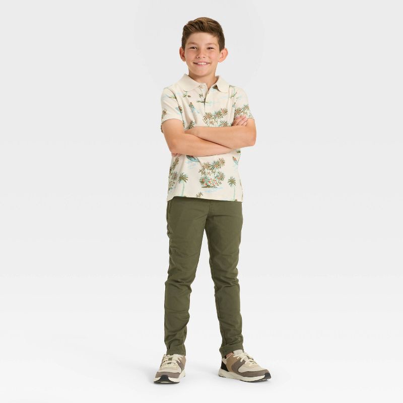 slide 3 of 3, Boys' Quick Dry Stretch Pants - Cat & Jack™ Olive Green 7, 1 ct