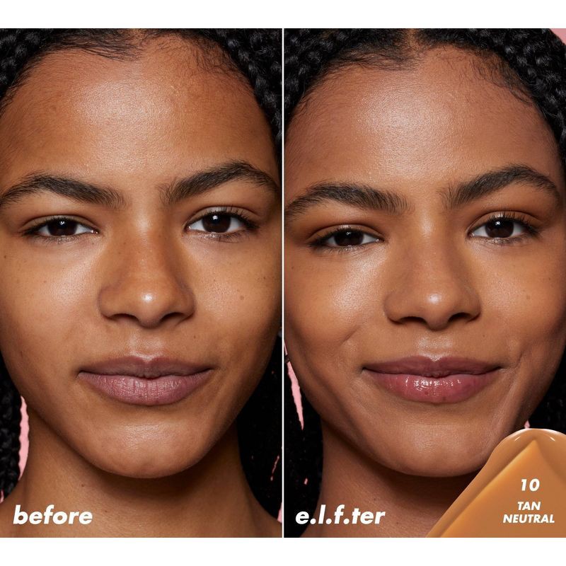 slide 3 of 13, e.l.f. Halo Glow Skin Tint Light Coverage Foundation - Mineral SPF 50 - 10 Tan Neutral - 1 fl oz, 1 fl oz