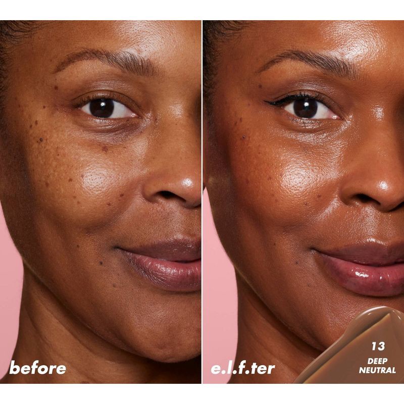 slide 3 of 13, e.l.f. Halo Glow Skin Tint Light Coverage Foundation - Mineral SPF 50 - 13 Deep Neutral - 1 fl oz, 1 fl oz