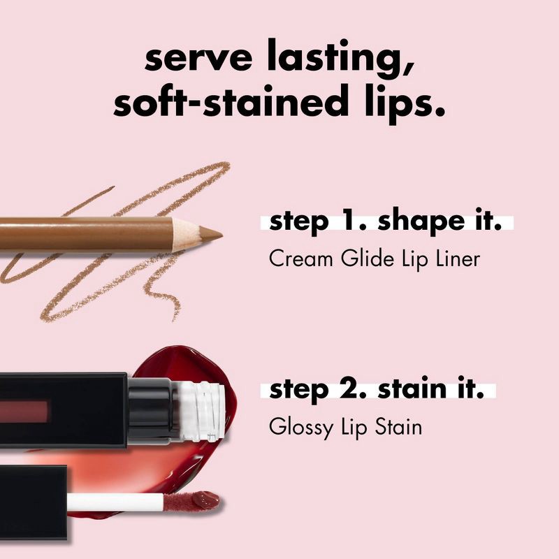 slide 8 of 11, e.l.f. Glossy Lip Stain - Rosé Rizzlin' - 0.13 fl oz, 0.13 fl oz