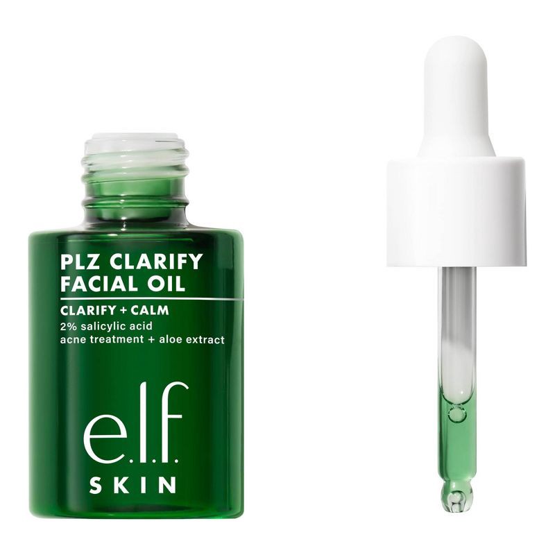 slide 12 of 14, e.l.f. SKIN PLZ Clarify Facial Oil - 2% Salicylic Acid Acne Treatment + Aloe Extract - 1 fl oz, 1 fl oz