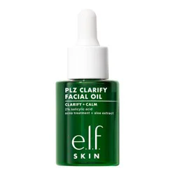 e.l.f. SKIN PLZ Clarify Facial Oil - 2% Salicylic Acid Acne Treatment + Aloe Extract - 1 fl oz: Paraben-Free, Sulfate-Free, Vegan, Noncomedogenic