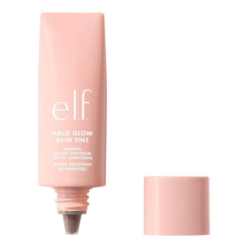 slide 1 of 13, e.l.f. Halo Glow Skin Tint Light Coverage Foundation - Mineral SPF 50 - 17 Rich Warm - 1 fl oz, 1 fl oz