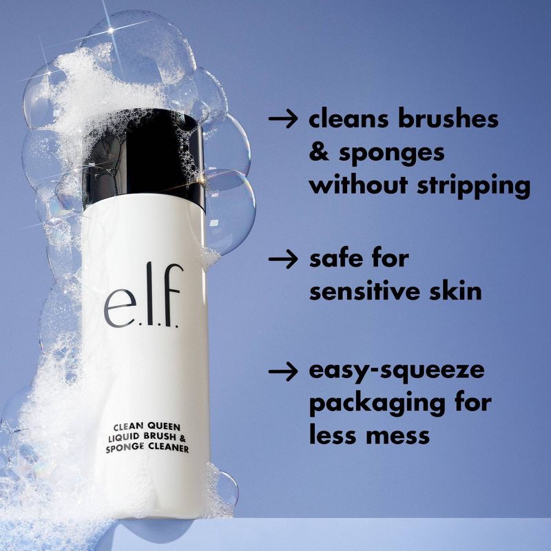 slide 4 of 7, e.l.f. Clean Queen Liquid Brush & Sponge Cleaner - 4.1 fl oz, 4.1 fl oz