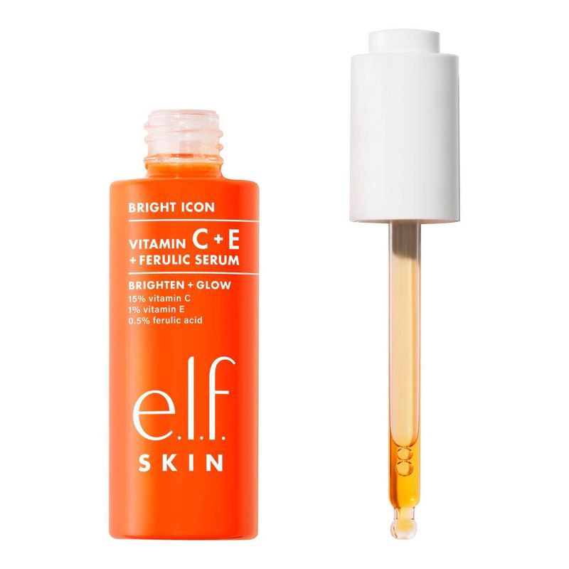 slide 12 of 14, e.l.f. SKIN Bright Icon Vitamin C + E + Ferulic Face Serum - 1 fl oz, 1 fl oz