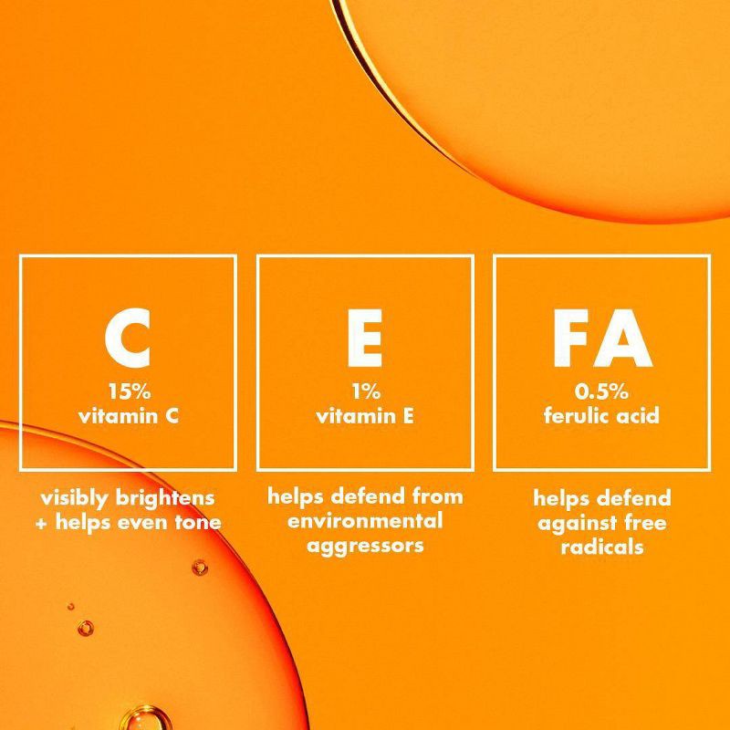 slide 5 of 14, e.l.f. SKIN Bright Icon Vitamin C + E + Ferulic Face Serum - 1 fl oz, 1 fl oz