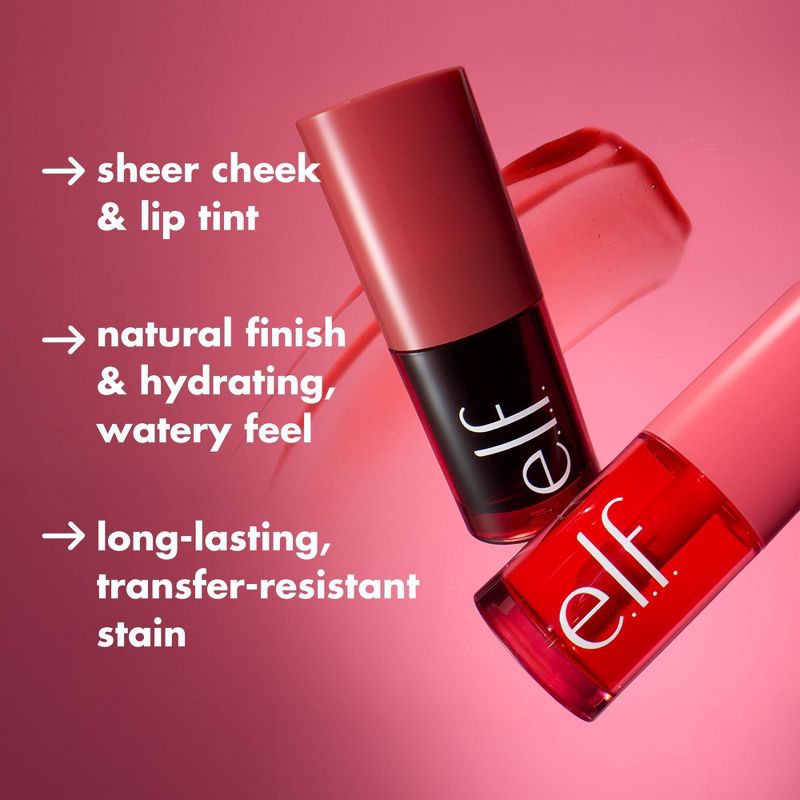 slide 6 of 14, e.l.f. Sheer For It Blush Tint - Buildable Stain For Lips + Cheek - Plums Up - 0.22 fl oz, 0.22 fl oz