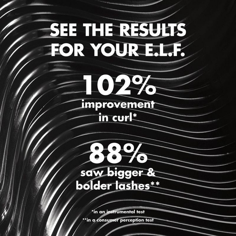slide 6 of 12, e.l.f. Incredi-Curl Curling & Volumizing Mascara - Soft Black - 0.32 fl oz, 0.32 fl oz