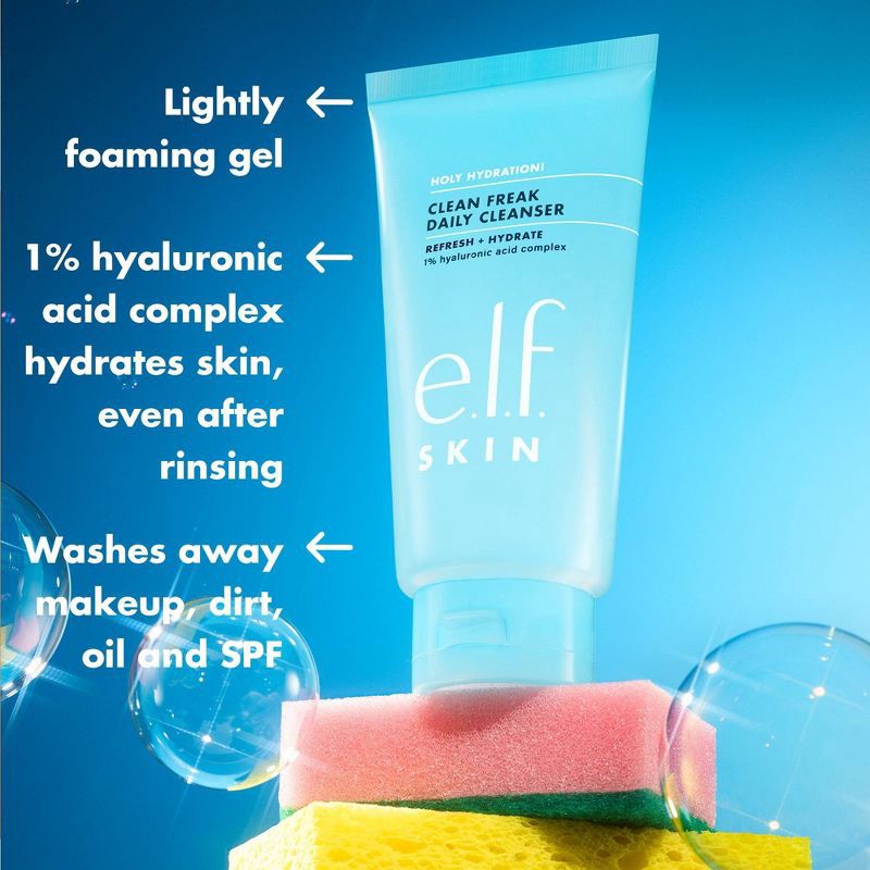 slide 3 of 11, e.l.f. SKIN Holy Hydration! Clean Freak Daily Cleanser - 5.5oz, 5.5 oz