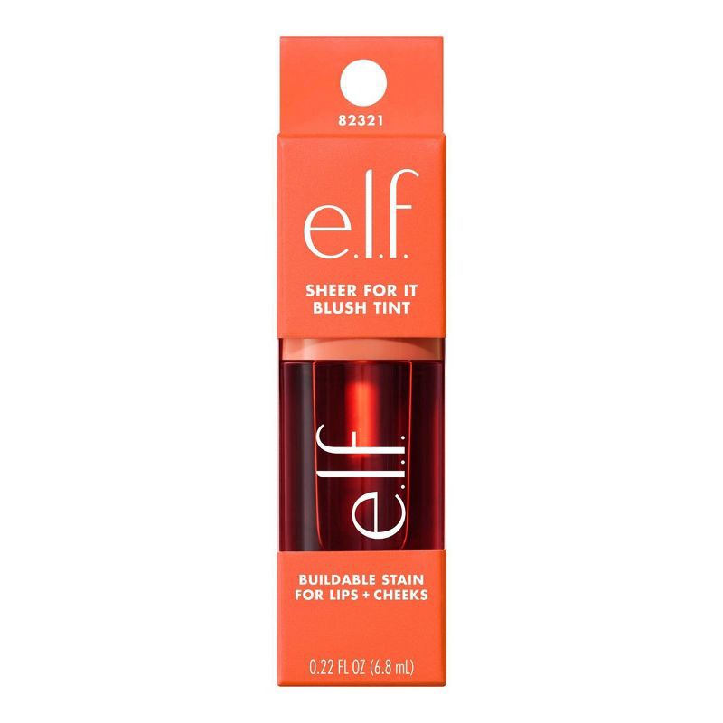 slide 12 of 13, e.l.f. Sheer For It Blush Tint - Buildable Stain For Lips + Cheek - Orange Crush - 0.22 fl oz, 0.22 fl oz