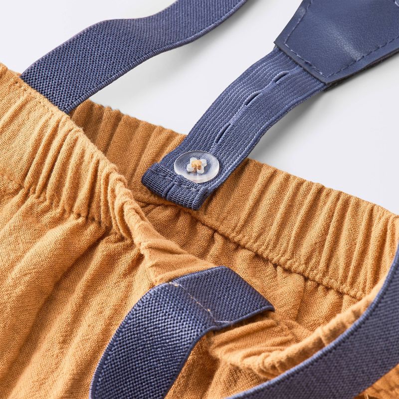 slide 3 of 4, Baby Boys' 2pc Striped Suspender Top & Bottom Set - Cloud Island™ Blue 24M, 2 ct