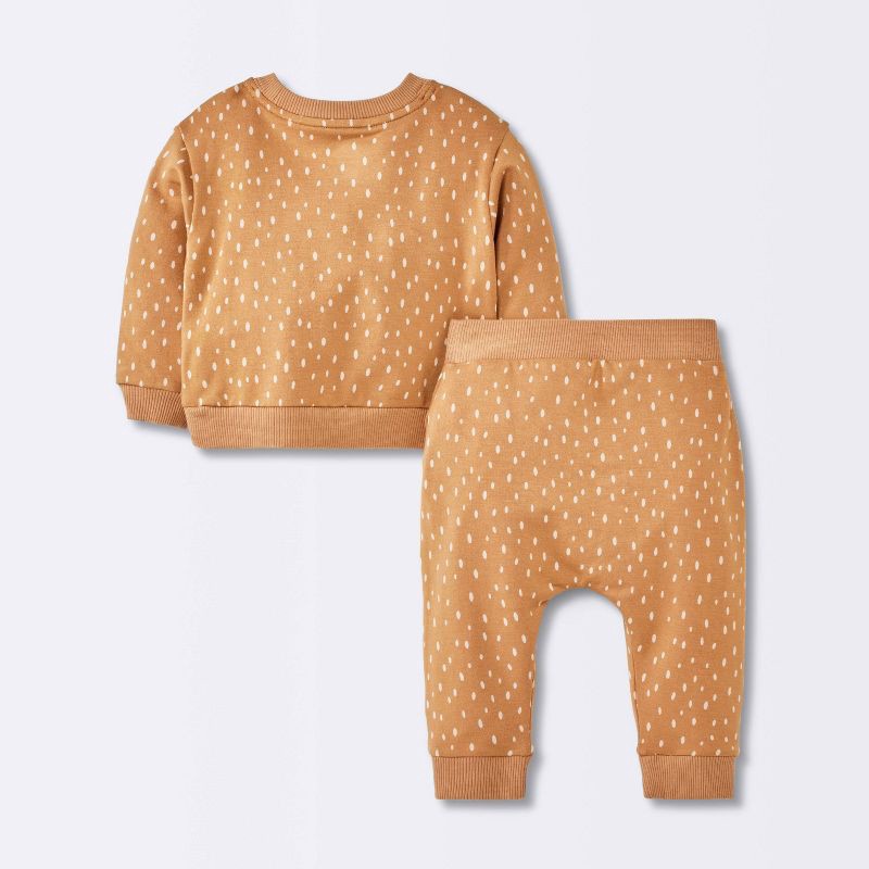 slide 4 of 4, Baby Boys' 2pc Graphic Sweatshirt & Jogger Pants Set - Cloud Island™ Light Brown 24M, 2 ct
