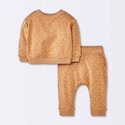 Baby Boys' 2pc Graphic Sweatshirt & Jogger Pants Set - Cloud Island™ Light Brown 24M