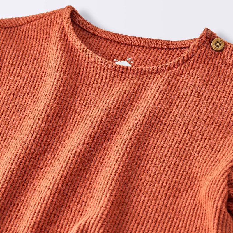 slide 4 of 4, Baby Girls' 2pc Flutter Gingham Set - Cloud Island™ Orange Newborn, 2 ct